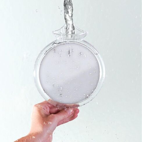 iDesign - مرآة حلاقة صغيرة خالية من الضباب 20301 مع ذراع مرن، مرآة بدون ضباب للحمام، طاولة الزينة، حوض الاستحمام، الجدار، 14 بوصة × 4.5 بوصة × 5.82 بوصة، بيضاء in Kuwait