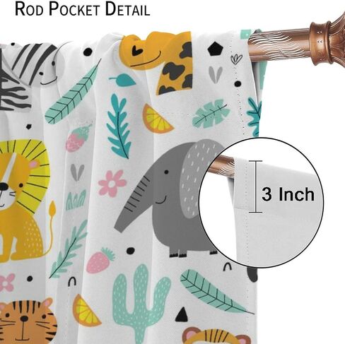 Cartoon Panda Curtains,Each Panel W21 x 45" L,Black White Cute Animal Window Treatments for Kids Child Bedroom Living Room Window Drapes 2 Panel Set,Total Size 42" x 45" in Kuwait