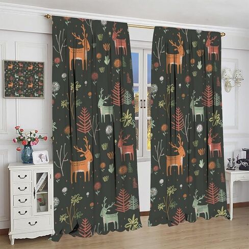 ستائر باندا كرتونية، كل لوحة W21 × 45 بوصة طول، أسود أبيض لطيف على شكل حيوانات علاجات نافذة للأطفال غرفة نوم الأطفال وغرفة المعيشة ستائر نافذة 2 مجموعة، الحجم الإجمالي 42 بوصة × 45 بوصة in Kuwait