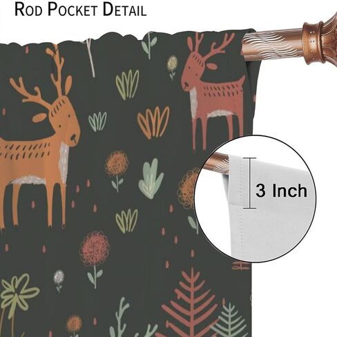 ستائر باندا كرتونية، كل لوحة W21 × 45 بوصة طول، أسود أبيض لطيف على شكل حيوانات علاجات نافذة للأطفال غرفة نوم الأطفال وغرفة المعيشة ستائر نافذة 2 مجموعة، الحجم الإجمالي 42 بوصة × 45 بوصة in Kuwait