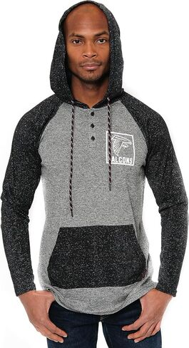 Ultra Game NFL Mens Fleece Hoodie Pullover Sweatshirt Henley in Saudi Arabia