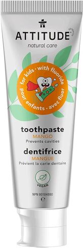 ATTITUDE Toothpaste with Fluoride, Prevents Tooth Decay and Cavities, Vegan, Cruelty-Free and Sugar-Free, Watermelon, 4.2 Oz in Kuwait