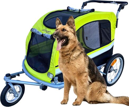 Booyah Extra Large Pet Bike Trailer Dog Stroller & Jogger with Shocks Non Tipping.(Orange) in Kuwait