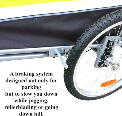 Booyah Extra Large Pet Bike Trailer Dog Stroller & Jogger with Shocks Non Tipping.(Orange) in Kuwait