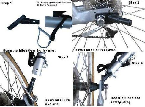 Booyah Extra Large Pet Bike Trailer Dog Stroller & Jogger with Shocks Non Tipping.(Orange) in Kuwait