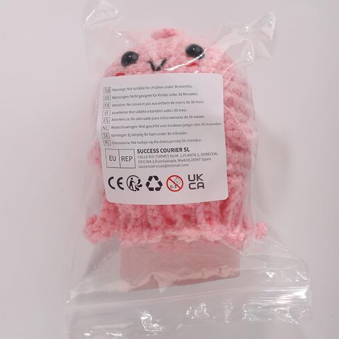 TOYMIS Positive Octopus, Mini Knitted Octopus Doll Funny Positive Life Potato Crochet Octopus with Encouragement Card Emotional Octopus Support Knitted Doll for Home Decoration Gift (Pink) in Kuwait