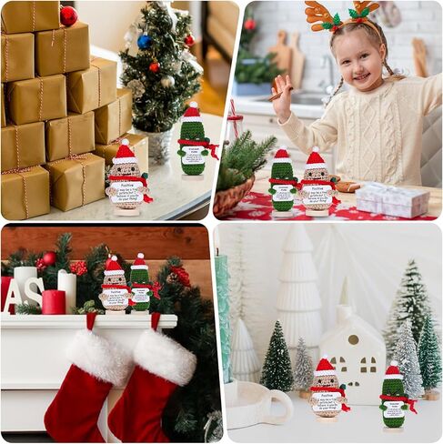 2 Pcs Emotional Support Pickle and Positive Potato, Christmas Handmade Mini Funny Emotional Support Pickled Cucumber Gift Cute Handmade Ornaments Crochet Doll for Christmas Ornament Gift in Saudi Arabia