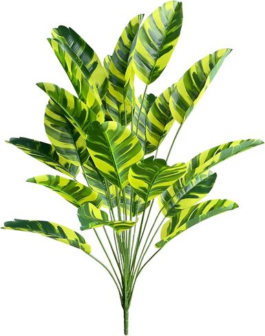 Artificial Bird of Paradise Plant 3.5Ft Fake Plants Banana Leaf Areca Palm Tree, No Need Styling Faux Tropical Palm Potted Tree for Indoors and Outdoors,Office and Home Decor (B Banana Leaf) in Saudi Arabia