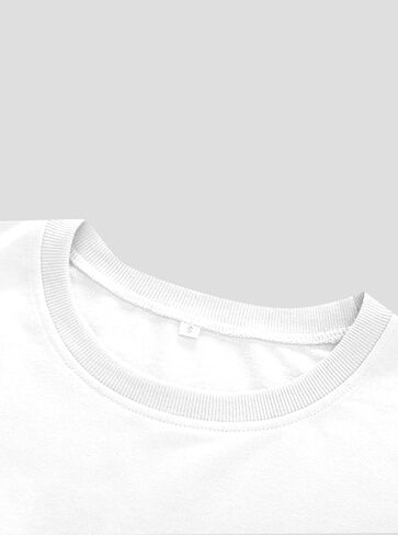 Hilinker Womens Graphic Long Sleeve Cropped Sweatshirt Crewneck Pullover Crop Top in Saudi Arabia