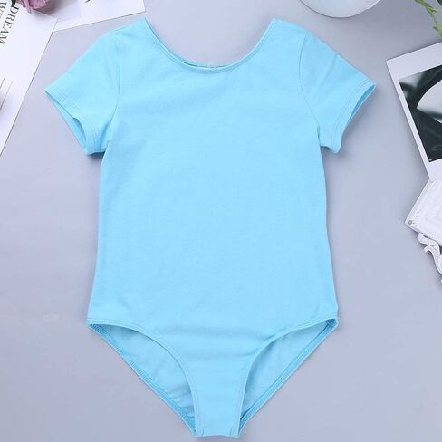 Girls Classic Short Sleeve Gymnastics Leotard With Dance Skirt Tutu Dress Ballerina Costume Ballet bodysuits Outfit in Saudi Arabia