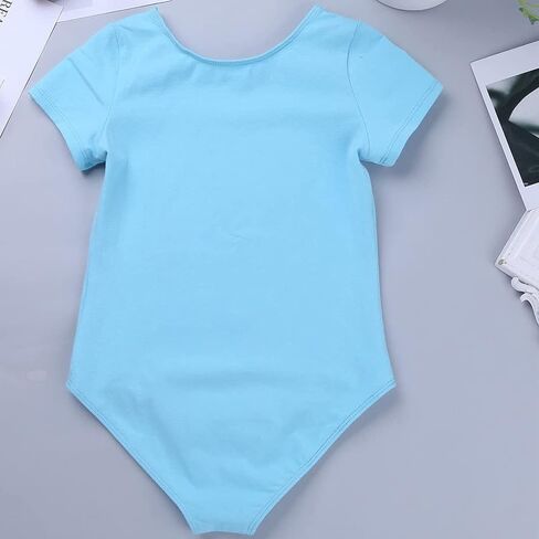 Girls Classic Short Sleeve Gymnastics Leotard With Dance Skirt Tutu Dress Ballerina Costume Ballet bodysuits Outfit in Saudi Arabia