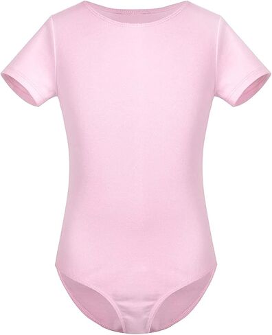 Girls Classic Short Sleeve Gymnastics Leotard With Dance Skirt Tutu Dress Ballerina Costume Ballet bodysuits Outfit in Saudi Arabia