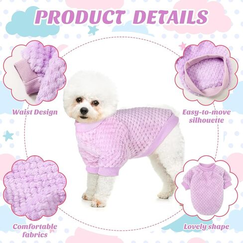 12 Pieces Dog Sweater Pet Dog Clothes Polar Fleece Winter Puppy Sweaters Warm Soft Pullover Dog Apparel and Accessories for Small Medium Large Dogs Boy Girl Multicolor (Medium) in Saudi Arabia