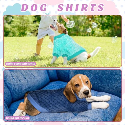 12 Pieces Dog Sweater Pet Dog Clothes Polar Fleece Winter Puppy Sweaters Warm Soft Pullover Dog Apparel and Accessories for Small Medium Large Dogs Boy Girl Multicolor (Medium) in Saudi Arabia