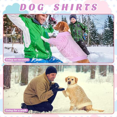 12 Pieces Dog Sweater Pet Dog Clothes Polar Fleece Winter Puppy Sweaters Warm Soft Pullover Dog Apparel and Accessories for Small Medium Large Dogs Boy Girl Multicolor (Medium) in Saudi Arabia