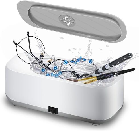Ultrasonic Jewelry Cleaner, 12 oz Professional Ultrasonic Cleaner Machine, 45kHz Sonic Cleaner for Jewelry, Ring, Necklaces, Silver, Gold, Dentures, Eyeglasses and Watches in Saudi Arabia