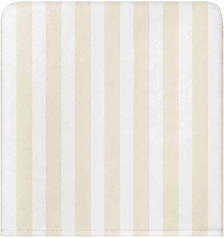 Cream Striped Chair Covers Set of 4 for Dining Room, Cream White Stripes Chair Back Cover, Modern Farmhouse Removable Kitchen Chair Slipcovers Seat Protector for Party Banquet Decorations in Saudi Arabia