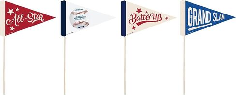 Vibrant MLB Small Pennants - 14" x 8" (Pack of 4) - Premium Quality - Ideal for Game Room & Home Decor in Saudi Arabia
