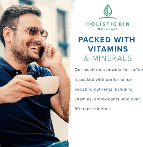 قهوة الفطر العضوية Java Booster - ماونتن إيجل | تُضاف قهوة أدابتوجين مع مسحوق فطر تشاجا ومسحوق شيلاجيت وحبيبات الكاكاو | مكملات الذاكرة والتركيز للبالغين in Saudi Arabia