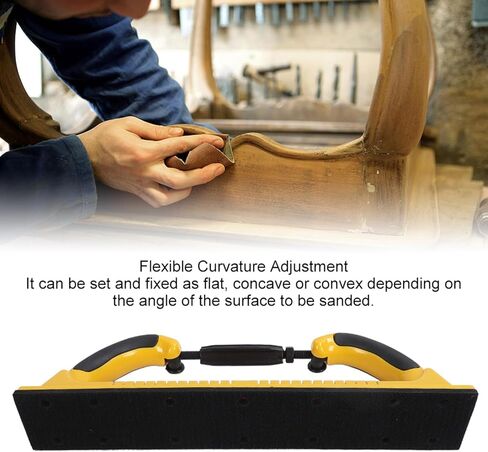 Adjustable Radius Flex Longboard Hand Sanding File Block, 70 x 400mm Hand Sander Dust Extraction Sanding Block with Hook and Loop Backing for Automotive Flocking Sticky in Saudi Arabia