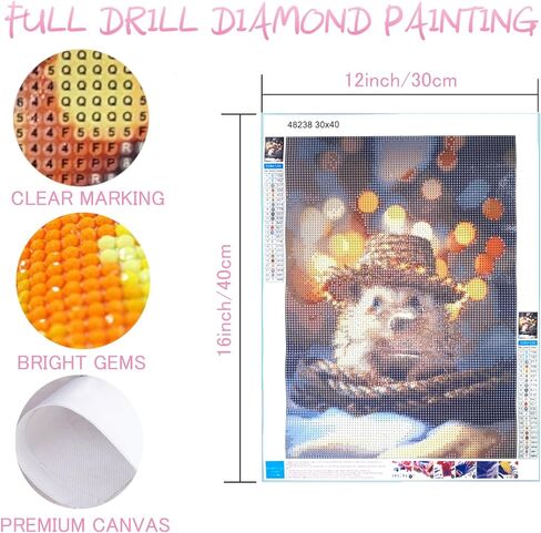 Bilowk Sunflower Diamond Painting Kits for Adults, Full Drill Diamond Dots Paintings DIY Crafts Kits for Wall Wedding Home Decor Gifts (12x16inch) in Saudi Arabia