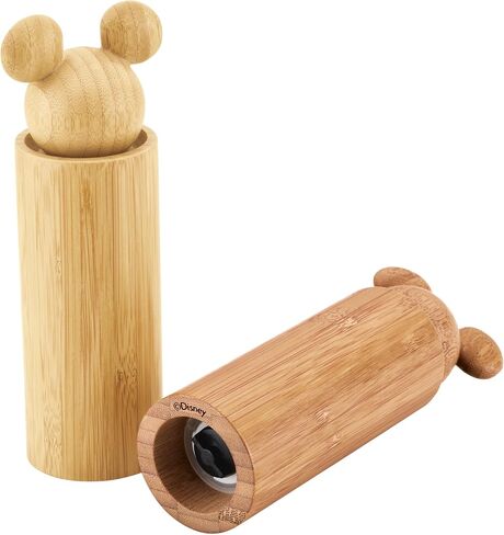 ديزني هوم أحادية اللون من الخيزران سلطة تقديم/أواني تقديم الخشب مع مجموعة مطحنة الملح والفلفل، 4 قطع in Saudi Arabia
