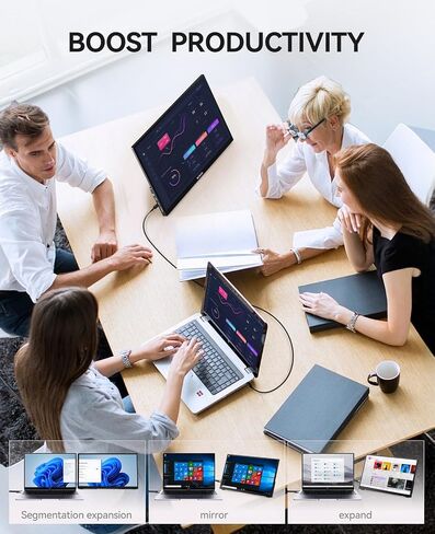 Portable Monitor 15.6'' 4K 3840x2160 UHD Metal Frame,Travel Gaming Monitor with Kickstand& Dual Speaker,USB C, HDMI Plug&Play for Laptop,PC, MAC,Phone,Xbox,PS4/5,Switch,Pi in Saudi Arabia