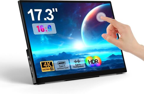 Portable Monitor 15.6'' 4K 3840x2160 UHD Metal Frame,Travel Gaming Monitor with Kickstand& Dual Speaker,USB C, HDMI Plug&Play for Laptop,PC, MAC,Phone,Xbox,PS4/5,Switch,Pi in Saudi Arabia
