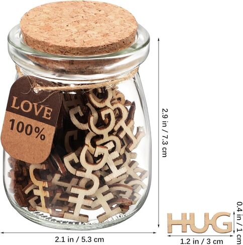 Alipis Give a Hug in a Bottle Hug Wooden Cutout Letter Miss You Present Teacher Appreciation Present For Birthday Engagement Anniversary in Kuwait