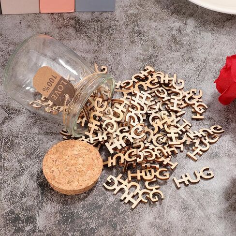 Alipis Give a Hug in a Bottle Hug Wooden Cutout Letter Miss You Present Teacher Appreciation Present For Birthday Engagement Anniversary in Kuwait