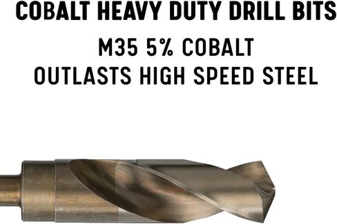 Drill America 22.00mm Reduced Shank Cobalt Drill Bit with 1/2" Shank, D/AMMCO Series in Saudi Arabia