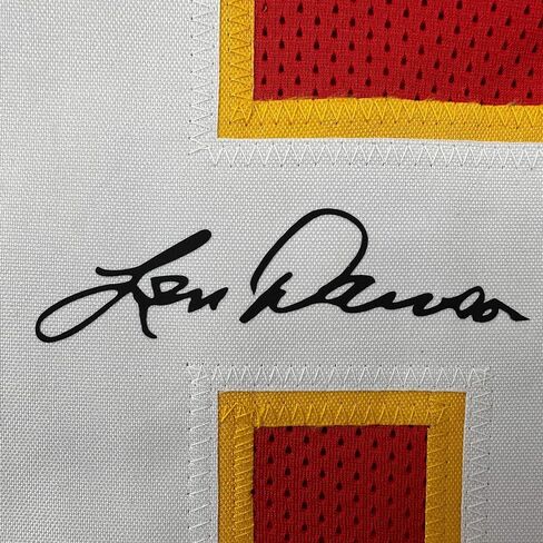 Facsimile Autographed Len Dawson Kansas City Red Reprint Laser Auto Football Jersey Size Men's XL in Saudi Arabia
