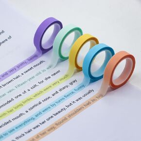 1400-Piece Transparent Highlighter Tape, Long Bright Strips, Page Markers, Index Labels, Sticky Notes - Reusable, Perfect for Book Annotations - Office & School Supplies