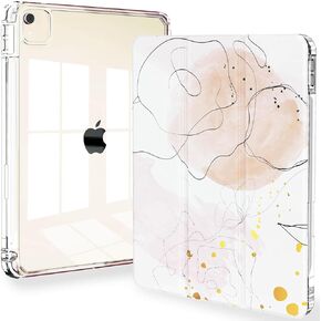 Feams Case for iPad Air 13 Inch Case M2 2024, Feams Slim iPad Pro 12.9 Inch 6th/5th/4th Generation 2022/2021/2020 Case Clear Back Cover with Auto Sleep & Pencil Holder, Blue Ocean Deep