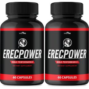 Erecpower for Men Capsules - Erecpower Pills Advanced Formula - Maximum Strength, ErecPower for Men Supplement Erec Power 60 Capsules, Erec Power Vitamin Pills Reviews (2 Pack)