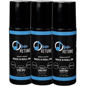 Retune Wellness Rock n Roll On 2000mg Hemp Oil w DMSO for Recovery | 3 Pack