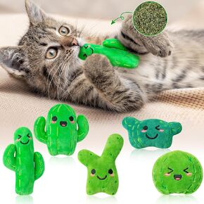 MALLMALL6 Catnip Toys for Cat - 5Pcs Gummy Colorful Bear Catmint Interactive Cat Toy for Indoor Cats, Soft Plush Candy Cat Supplies, Kitten Teething Chew Toy Set, Cute Pet Gifts for Cat Lover