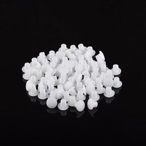 200PCS 5mm Furniture White Plastic Hole Plug Screw Hole Decorative Cover for Shelves Cabinet Cupboard Hole