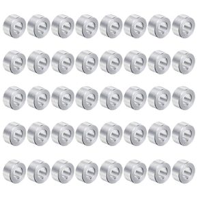 uxcell 40pcs Aluminum Spacer 5mm Bore x 10mm OD x 5mm Length Screw Standoff Bushing Plain Finish Round Metal Spacer for M5 Screws Bolts and Rods