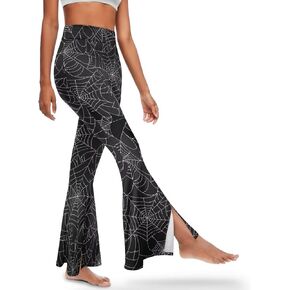 Buybai Cute Flare Leggings for Women,Slit Hem Yoga Pants High Waisted Tummy Control Bootcut Workout Leggings