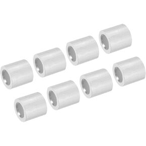 PATIKIL 3/8"/10mm Wire Rope Stop Sleeve,8 Pack Aluminum Crimping Loop Sleeve for Wire Rope and Cable Ferrule,Silver