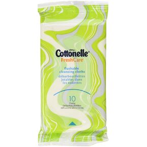 Cottonelle Fresh Care Flushable Cleansing Cloths On The Go Softpack 10 Cloths