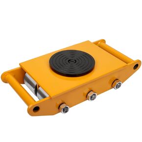 FAHKNS Machine Skates 17600 LBS, 360° Rotation Disc Machinery Moving Skate with 6 Steel Rollers, Heavy Duty Industrial Machinery Mover Skate for Warehouse, Workshop Moving Equipment, Yellow