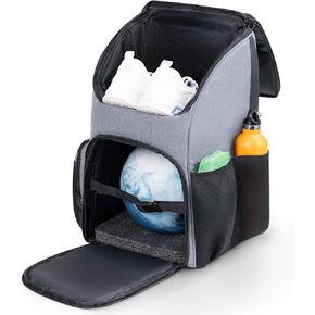 Bowling Ball Backpack, Bowling Ball Bags 1 Ball and Shoes Up to Size 16, Single Ball Bowling Bag with Tote Bowling Bag Gifts for Bowling Lovers
