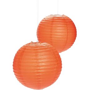 Fun Express - 12" Yellow Hanging Paper Lanterns - Party Decor - Hanging Lanterns - 6 Pieces for Celebrations