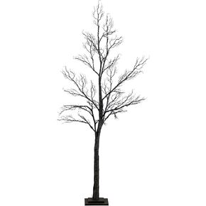 Nearly Natural 6ft. Pre-Lit Halloween Minimalist Twig Artificial Fall Tree with 320 Orange and Purple LED Lights