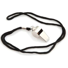 ‎1Pc Silver Coach Referee Stainless Steel Safety Whistle with Lanyard for School Sports,Soccer,Football,Basketball and Lifeguard Protection Coach & Referee Whistles