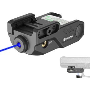 Gmconn Pistol Green Blue Red Purple Laser Sight with Rechargeable Magnetic USB Port, Low Profile Picatinny Mount Purple Dot Sight