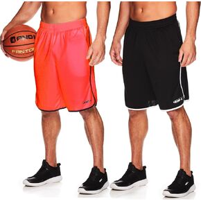 AND1 Men's Drop Needle Shorts, 2-Pack - Comfortable Athletic Performance Basketball Shorts