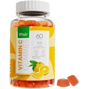 Khair Halal Vitamin C Gummies - Non GMO, Gluten-Free, Gelatin-Free, Vegetarian - Immune Support Gummies, Halal Delicious Vitamins for Adults & Kids - 60 Gummies